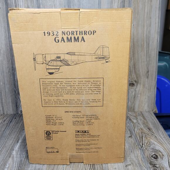 Vintage Wings of Texaco 1932 Northrop Gamma, Ertl Coin Bank - Picture 3 of 9